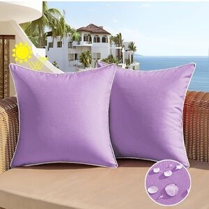 Outdoor Waterproof Throw Pillow - Lavender